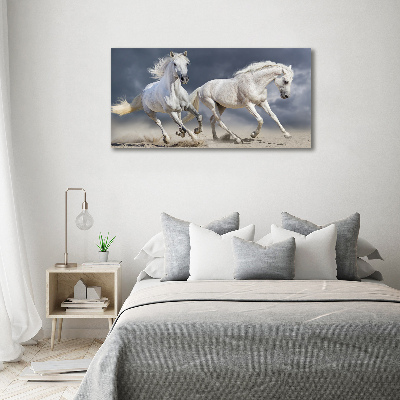 Glasbild Strand von White Horses