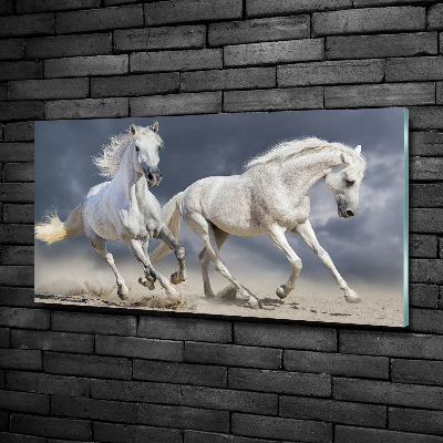Glasbild Strand von White Horses
