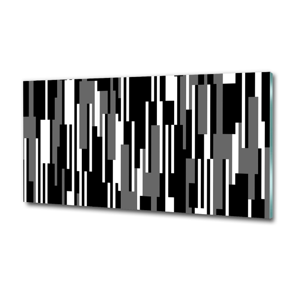 Foto glasbild Schwarze und weiße Linien