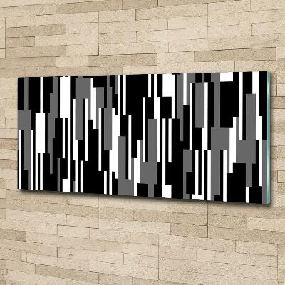 Foto glasbild Schwarze und weiße Linien