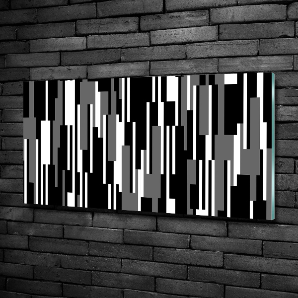 Foto glasbild Schwarze und weiße Linien