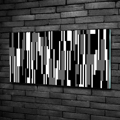 Foto glasbild Schwarze und weiße Linien