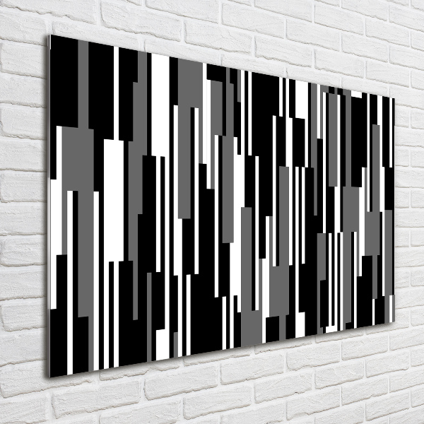 Foto glasbild Schwarze und weiße Linien