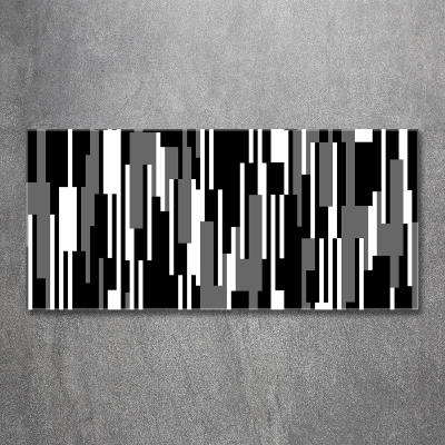 Foto glasbild Schwarze und weiße Linien
