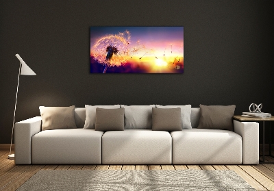 Foto glasbild Löwenzahn