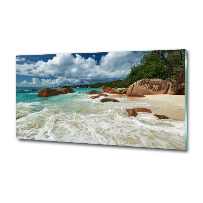 Bild auf glas Strand der Seychellen