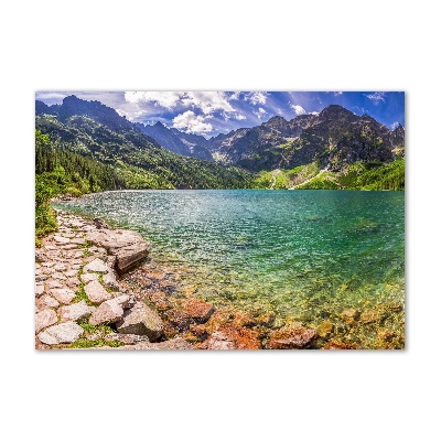 Glasbild Das Meeresauge der Tatra-Berge
