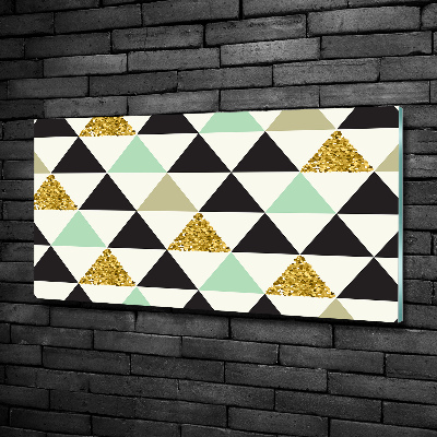 Glasbild Bunte Dreiecke