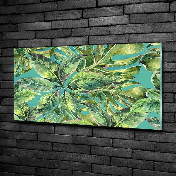 Foto glasbild Tropische Blätter
