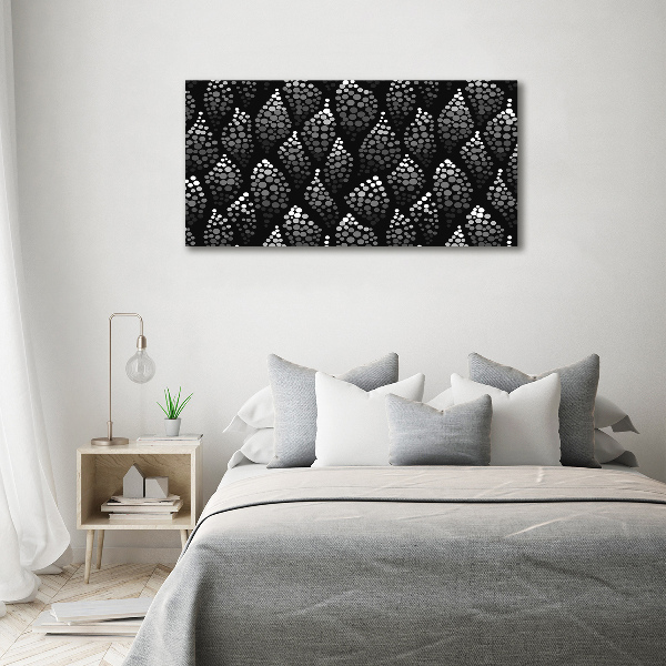 Bild auf glas Schwarze und weiße Punkte