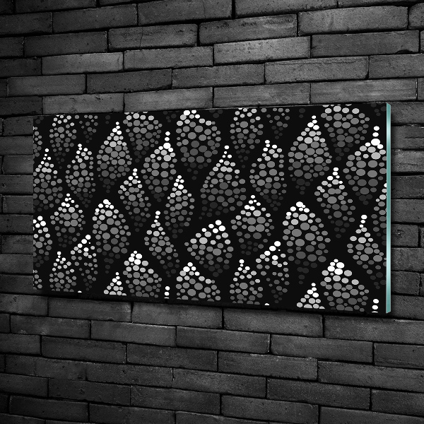 Bild auf glas Schwarze und weiße Punkte