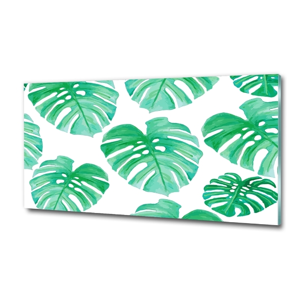 Glasbild Monstera