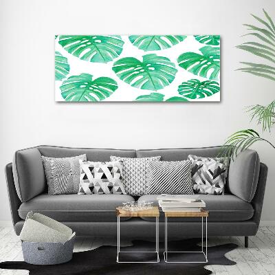 Glasbild Monstera