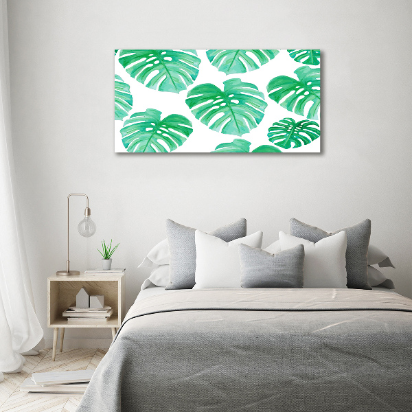 Glasbild Monstera