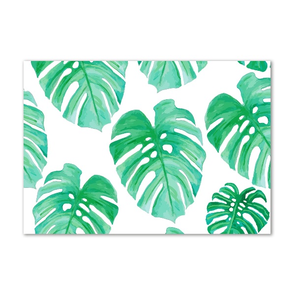 Glasbild Monstera