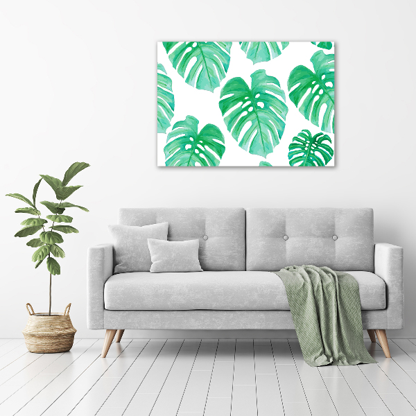 Glasbild Monstera