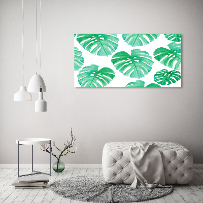 Glasbild Monstera