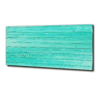 Glasbild Grüne Bretter