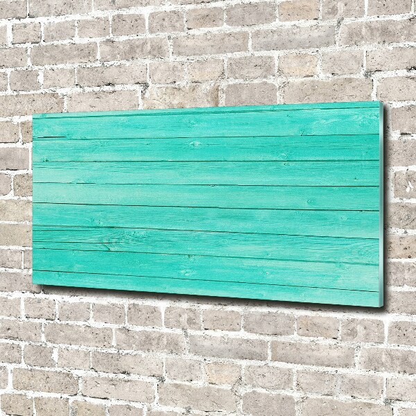 Glasbild Grüne Bretter