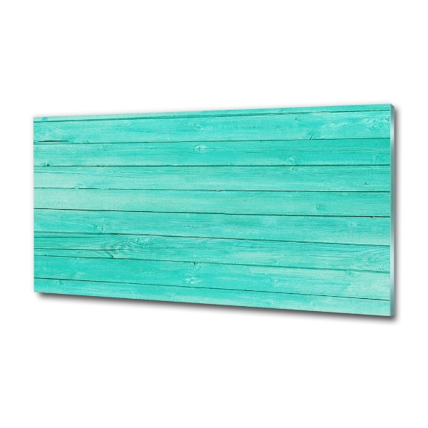 Glasbild Grüne Bretter