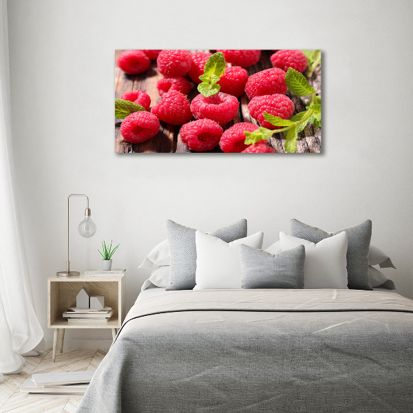 Glasbild Himbeeren