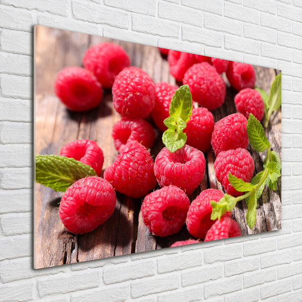 Glasbild Himbeeren