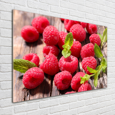 Glasbild Himbeeren