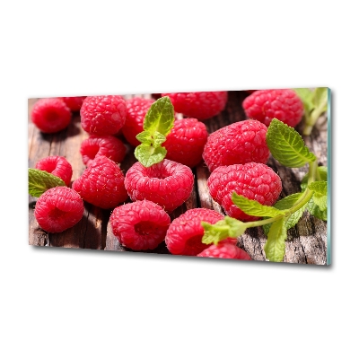 Glasbild Himbeeren