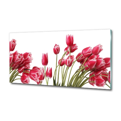 Bild auf glas Rote Tulpen
