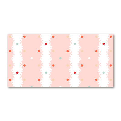 Bild auf glas Hintergrund mit bunten Punkten