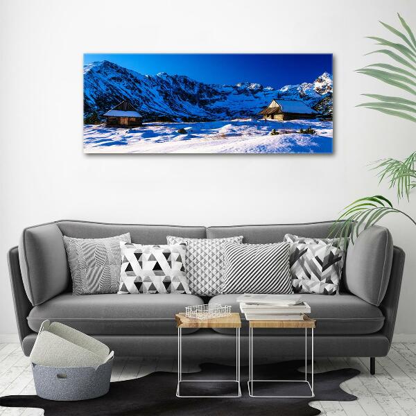 Foto glasbild Häuser in der Tatra