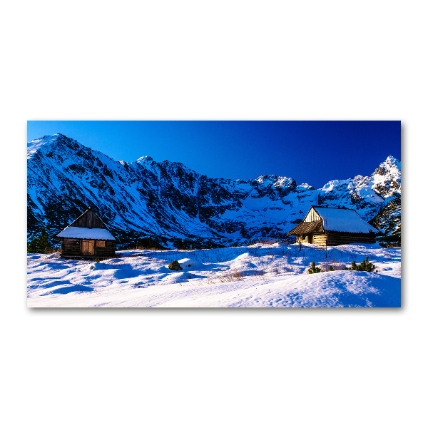Foto glasbild Häuser in der Tatra
