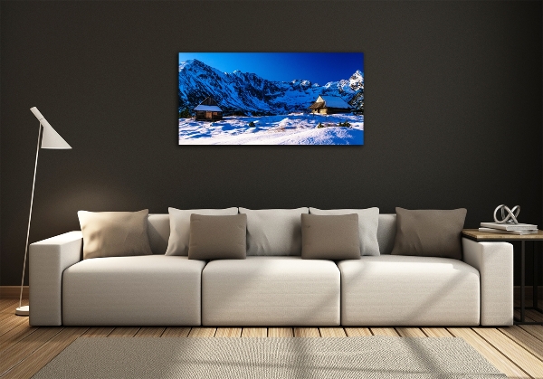 Foto glasbild Häuser in der Tatra