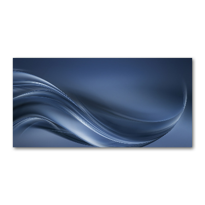 Glasbild Graue Welle