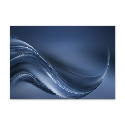 Glasbild Graue Welle