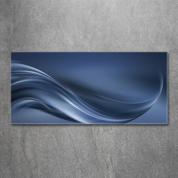 Glasbild Graue Welle