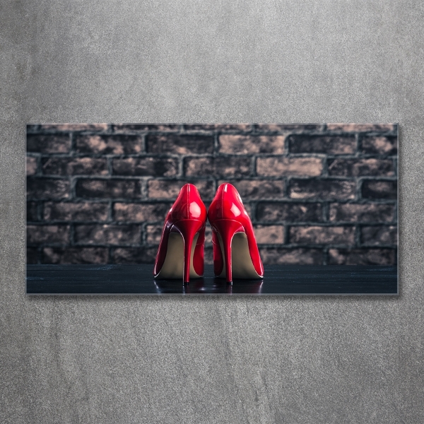 Bild auf glas Rote High Heels