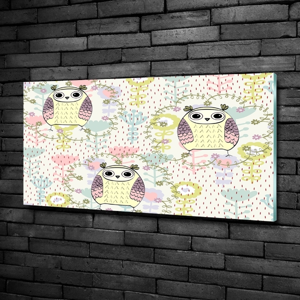 Foto glasbild Eulen