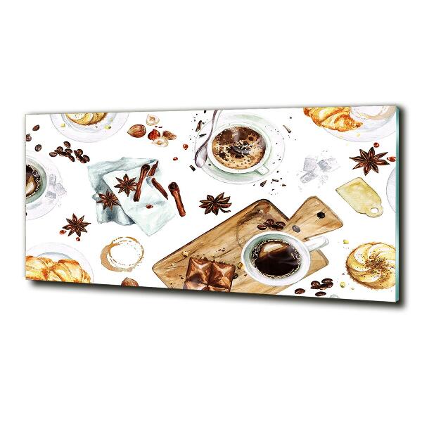 Glasbild Morgenkaffee