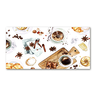 Glasbild Morgenkaffee