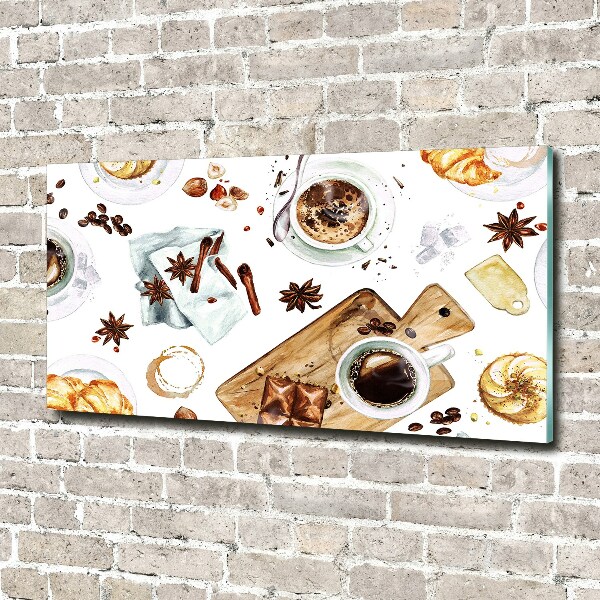 Glasbild Morgenkaffee