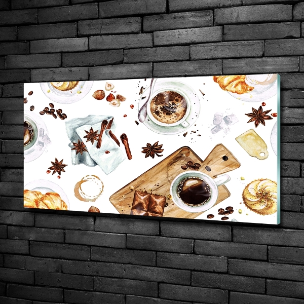 Glasbild Morgenkaffee