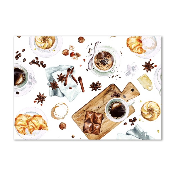 Glasbild Morgenkaffee