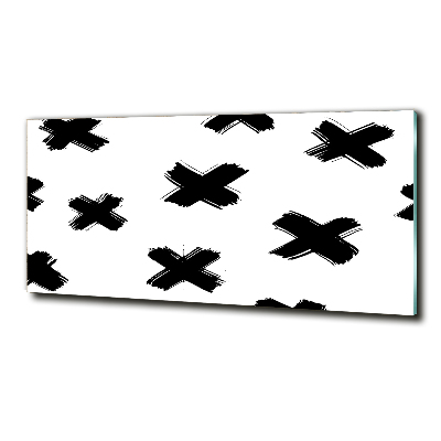 Glasbild Schwarze und weiße Flecken