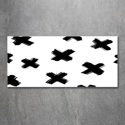 Glasbild Schwarze und weiße Flecken