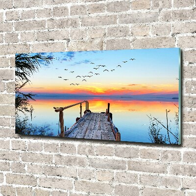 Bild auf glas Pier am See