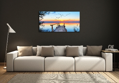 Bild auf glas Pier am See