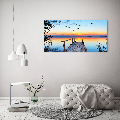 Bild auf glas Pier am See