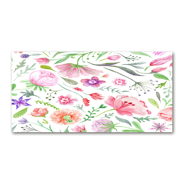 Bild auf glas Blumenmuster