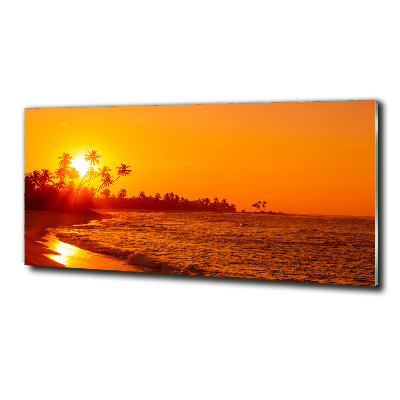 Foto glasbild Sunset Beach